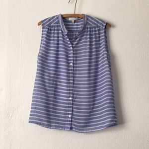 J. Crew Sleeveless Button Up Blouse, Sz 6